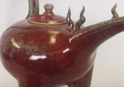 Flaming Teapot 2 - detail