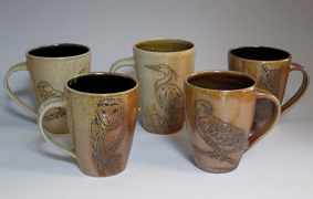 Bird Cups with Lines