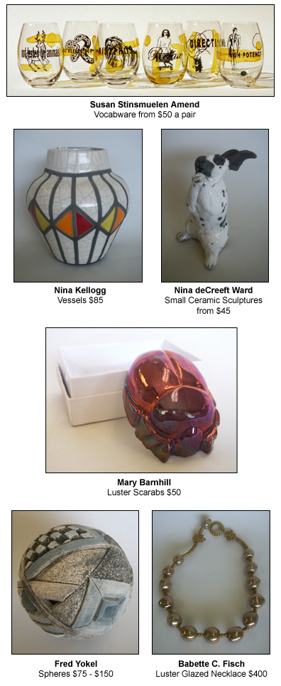 Great gift ideas from the Beatrice Wood Center for the Arts - Works by Contemporary Artists