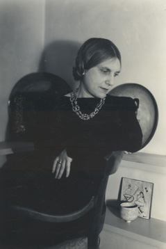Beatrice Wood at America House Exhibition, New York, 1947