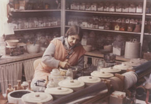 Beatrice Wood in her Studio, McAndrew Road, Ojai, CA, 1947