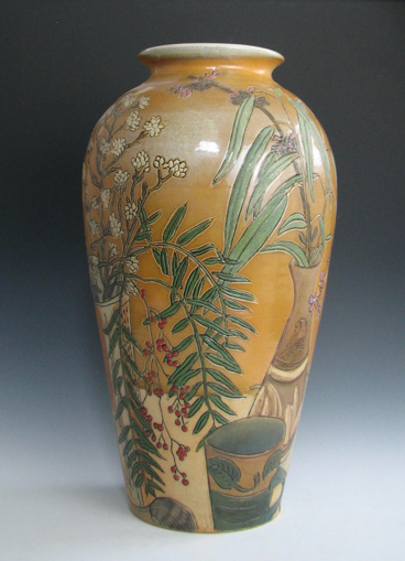 Lauren Hanson - June Still Life Vase - Salt Fired porcelaneous stoneware