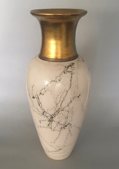Jeff Margolin - Tall Vessel with Gold Neck