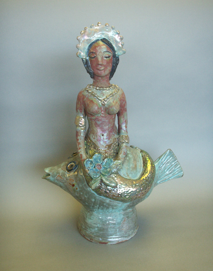Beatrice Wood - Mermaid Teapot - Permanent Collection