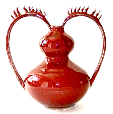 Flaming Heart Vase