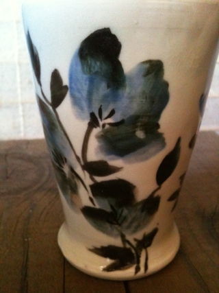 Yvette Franklin - Ceramic vase with brushwork