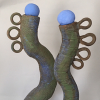 Stephani Grueberg - Pair of Humorous Garden Sculptures