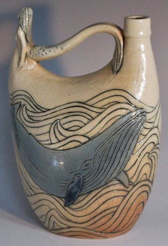 Lauren Hanson - Whale Jug Series - Blue Whale Jug