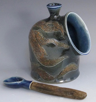 Lauren Hanson - Kelp Salt Cellar with Driftwood Spoon