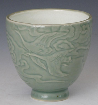 Lauren Hanson - Birds and Clouds Tea Bowl