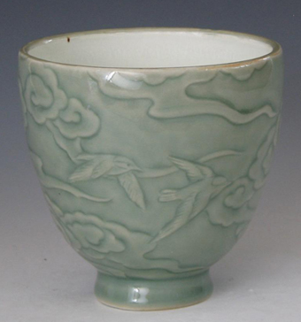 Lauren Hanson - Birds and Clouds Tea Bowl