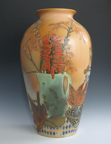 Lauren Hanson - February Still Life Vase - Salt Fired porcelaneous stoneware