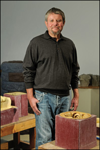 Luis Bermudez in his Studio