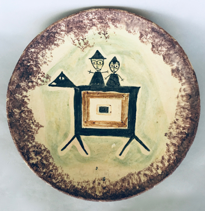 Shallow Figurative Bowl