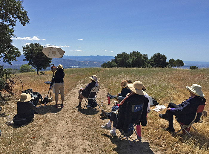 Jennifer McChristian Demonstrating Plein Air Painting at the 2016 Workshop