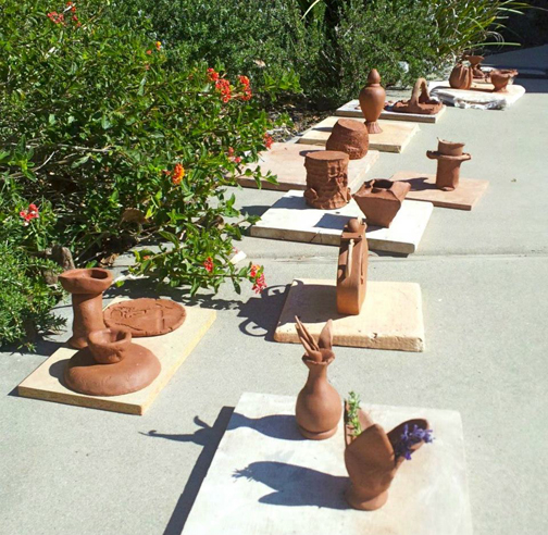 Sacred Vessel Works Drying in the Sun